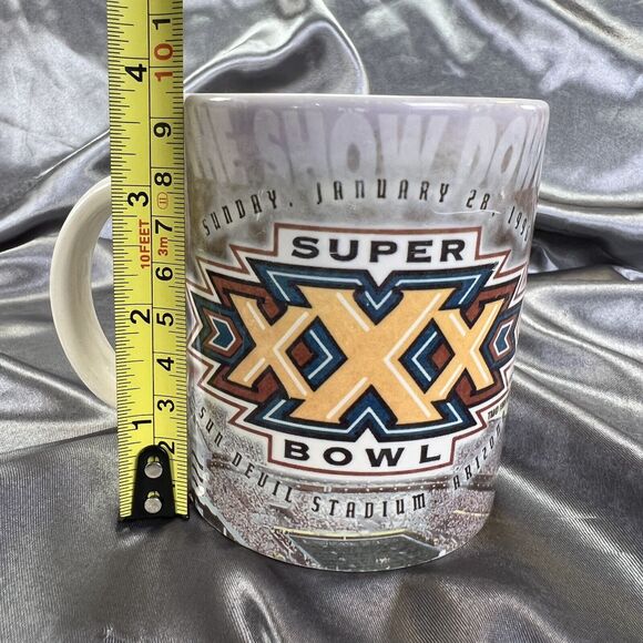 Super‎ Bowl XXX Steelers 10oz Coffee Mug Cup 1995 AFC Champions NFL Sun Devil - Picture 8 of 12
